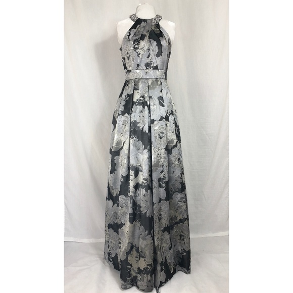 Eliza J Dresses & Skirts - SALE Eliza J Beaded Neck Halter Jacquard Prom